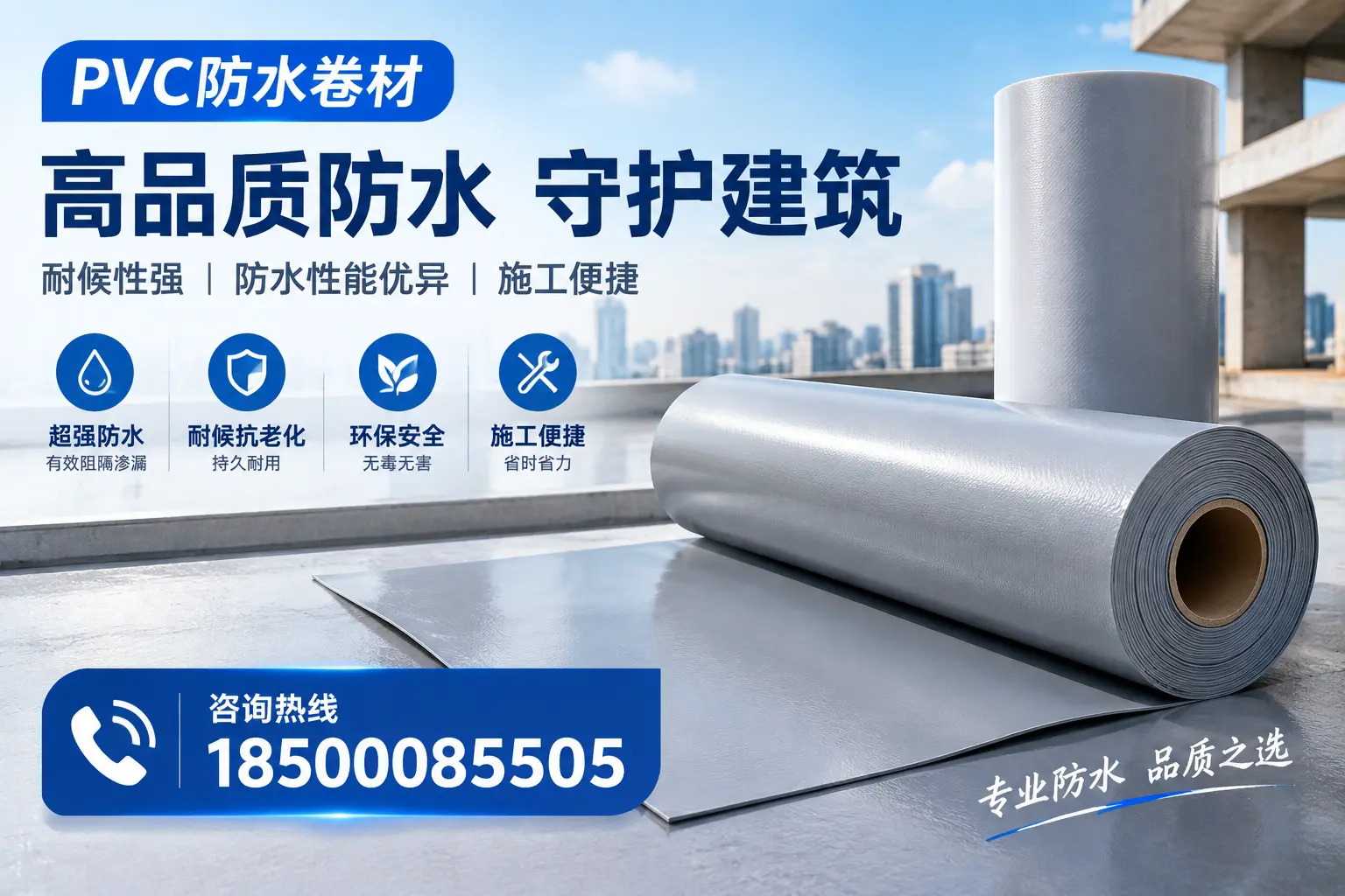 PVC防水卷材的防水效果评测，适合克拉玛依的科学依据